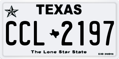 TX license plate CCL2197