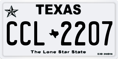 TX license plate CCL2207