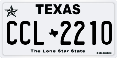 TX license plate CCL2210