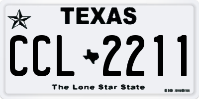 TX license plate CCL2211