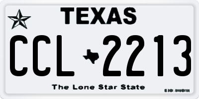 TX license plate CCL2213