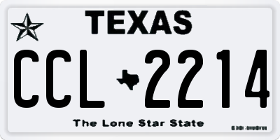 TX license plate CCL2214