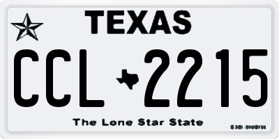 TX license plate CCL2215