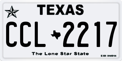 TX license plate CCL2217