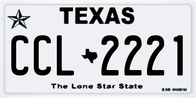 TX license plate CCL2221
