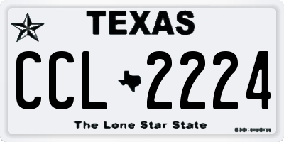 TX license plate CCL2224