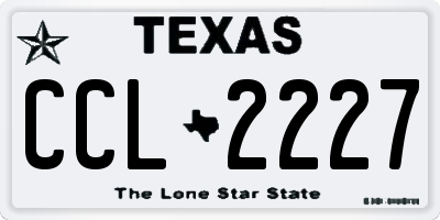 TX license plate CCL2227