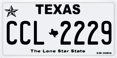 TX license plate CCL2229