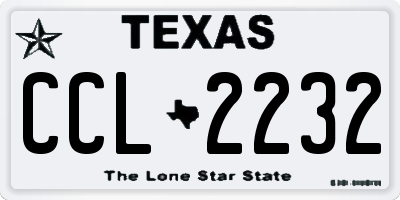 TX license plate CCL2232