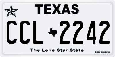 TX license plate CCL2242