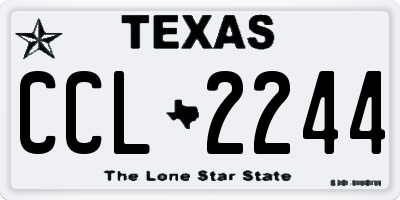 TX license plate CCL2244