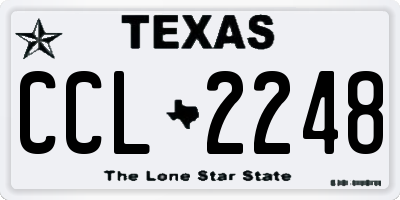 TX license plate CCL2248