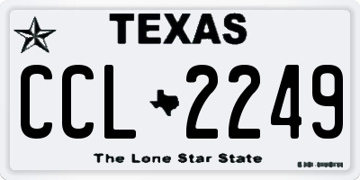 TX license plate CCL2249