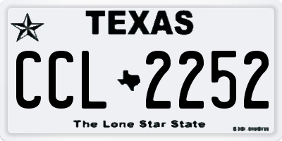 TX license plate CCL2252