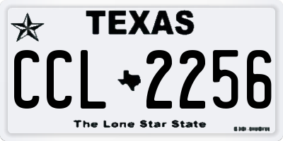 TX license plate CCL2256