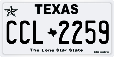TX license plate CCL2259