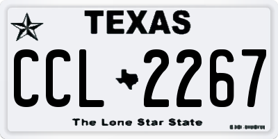 TX license plate CCL2267
