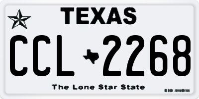 TX license plate CCL2268