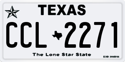 TX license plate CCL2271