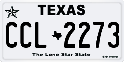 TX license plate CCL2273