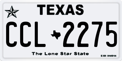 TX license plate CCL2275