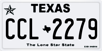 TX license plate CCL2279