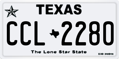 TX license plate CCL2280