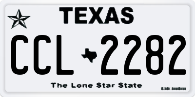 TX license plate CCL2282