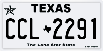 TX license plate CCL2291