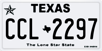 TX license plate CCL2297