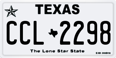 TX license plate CCL2298