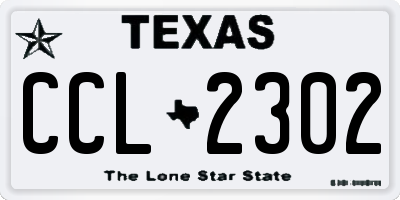 TX license plate CCL2302