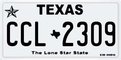 TX license plate CCL2309