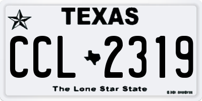 TX license plate CCL2319