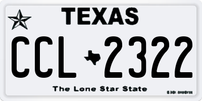TX license plate CCL2322