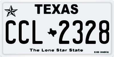 TX license plate CCL2328