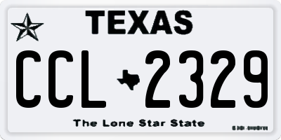 TX license plate CCL2329