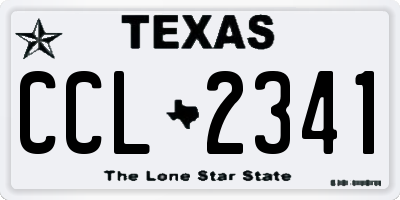 TX license plate CCL2341