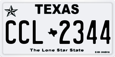 TX license plate CCL2344