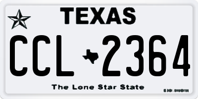TX license plate CCL2364