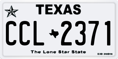 TX license plate CCL2371