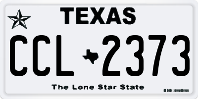 TX license plate CCL2373