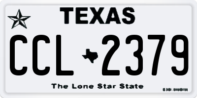 TX license plate CCL2379