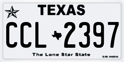 TX license plate CCL2397