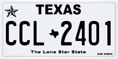 TX license plate CCL2401
