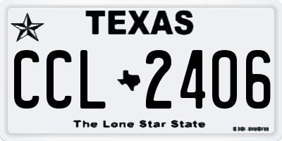 TX license plate CCL2406