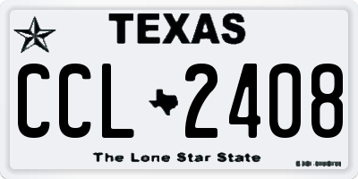 TX license plate CCL2408