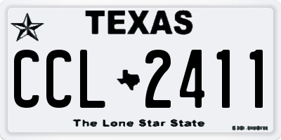 TX license plate CCL2411