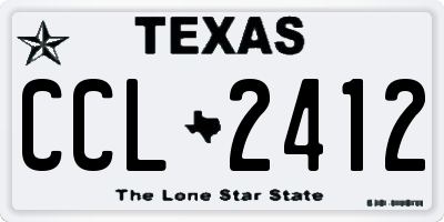 TX license plate CCL2412