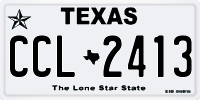 TX license plate CCL2413
